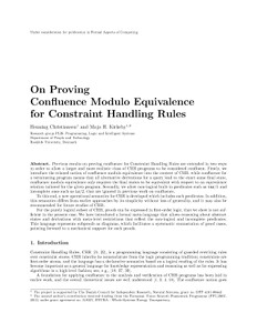 On Proving Confluence Modulo Equivalence for Constraint Handling Rules