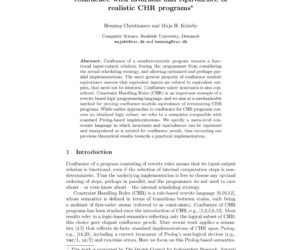 Towards a constraint solver for proving confluence with invariant and equivalence of realistic CHR programs